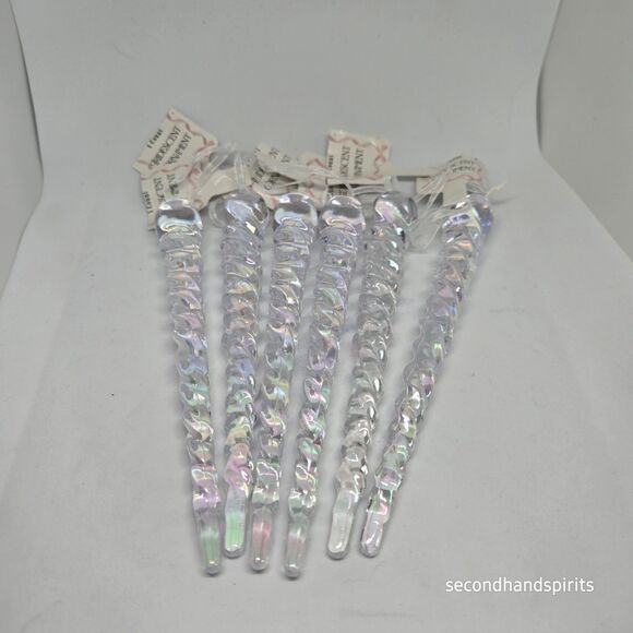 Target Bullseye Playground 2025 Christmas Iridescent Icicles Lot Of 6 - Picture 5 of 5